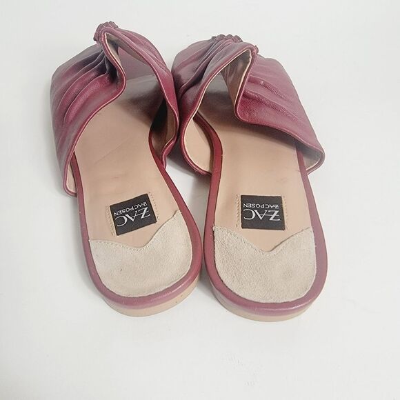 ZAC Zac Posen Yana Womens Slide Dark Red Sandal Size 11 - Picture 6 of 10